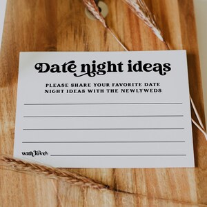 Date Night Card Retro Groovy, Editable Printable Date Night Card Template, Groovy Newlywed Date Nigh Card Template, Retro Newlywed CHARLI