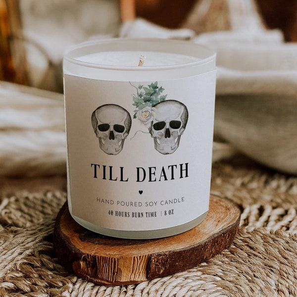 Editable Printable Candle Label, Fall Candle Label Template, Printable Skull Candle Label Template, Gothic Halloween Candle Label