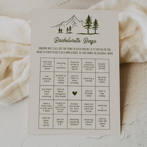 Jeu de bingo pour EVJF, Camp de jeu de bingo pour EVJF, Jeu d'enterrement de vie de jeune fille Canva, Dernière trace avant le voile, EVJF | Carly
