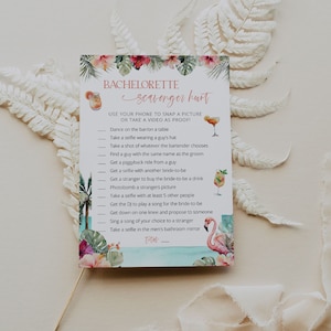 Beach Bachelorette Scavenger Hunt, Editable Printable Bachelorette