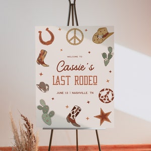 Last Rodeo Bachelorette Welcome Sign, Cowgirl Bachelorette Decorations, Bachelorette Welcome Sign Last Rodeo, Western Bachelorette | Bonnie