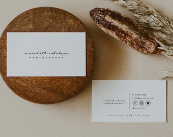 Business Card Template, Minimalist Business Cards, Modern Chic Business Card, Editable Business Card Template, Printable Business | Marly