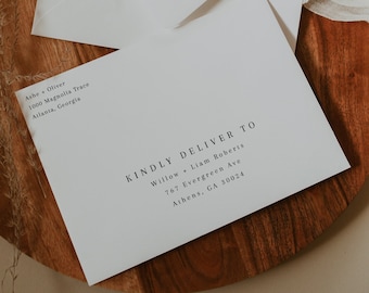Minimalist Wedding Envelope Template, Printable Wedding Envelope Template, Editable Envelope Template, Editable Wedding Envelopes | Ashton