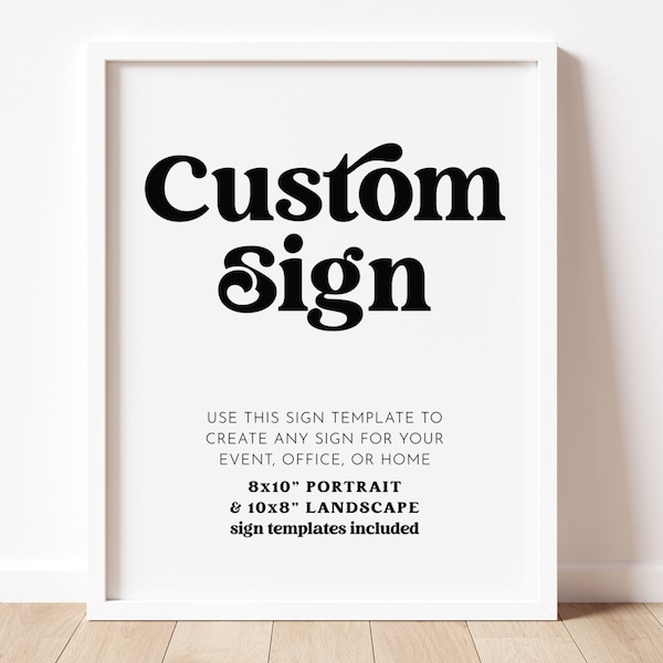 Custom Poster Sign Etsy