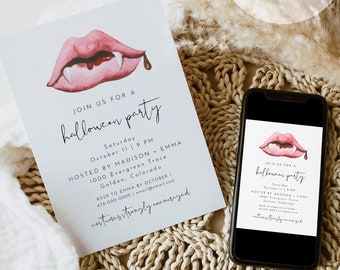 Halloween Party Invitation Template, Editable Printable Halloween Party Invite, Halloween Party Template, Editable Invite Halloween | Marnie