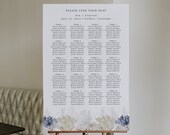 Beach Wedding Seating Chart Template, Editable Printable Seating Plan Template Download, Ocean Wedding Seating Chart Watercolor DIY | Arista