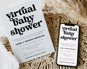 Virtual Baby Shower Invitation, Editable Template Instant Download, Editable Virtual Baby Shower Invitation, Bohemian Baby Shower | Charli