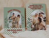 Boho Christmas Card, Photo Christmas Card Template, Retro Christmas Card, Modern Family Photo Christmas Card, Merry Christmas | Birdie