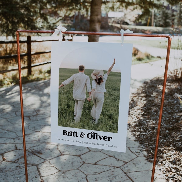 Photo Welcome Sign Template, Arch Welcome Sign Wedding Editable Printable, Welcome Signage Arch Photo, Arch Welcome Signs Picture