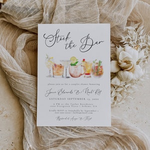 Stock The Bar Couples Shower Template, Bar Wedding Shower Invitation, Instant Download Stock The Bar Invitation, Stock The Bar DIY | Madison