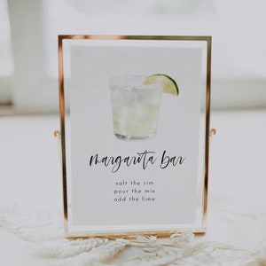 Printable Margarita Bar Sign, Editable Margarita Bar Sign, Margarita Bar Sign, Margarita Bar, Bar Sign Printable, Bar Sign Editable | Harper