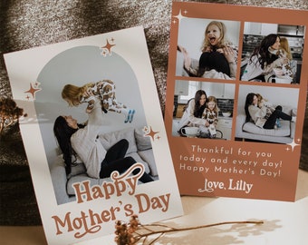 Mother's Day Card Template, Mother's Day Photo Card Template, Happy Mother's Day Photo Card, Printable Mother's Day Card with Photo | Birdie