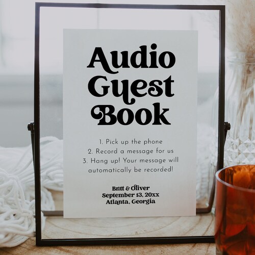 DIY Audio Guestbook Etsy