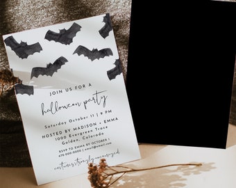 Halloween Party Invitation Template, Editable Printable Halloween Party Invite, Halloween Party Template, Editable Invite Halloween Template