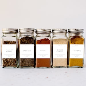 Editable Printable Spice Jar Labels, Modern Minimalist Spice Jar Label, Spice Jar Label Template, Spice Labels Downloadable, DIY Spice Label