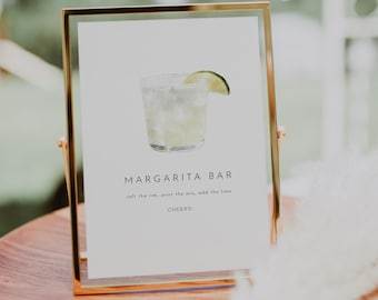 Printable Margarita Bar Sign, Editable Margarita Bar Sign, Margarita Bar Sign, Margarita Bar, Bar Sign Printable, Bar Sign Editable | Harlow
