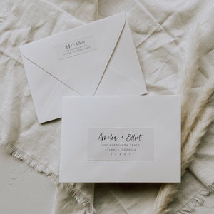 Modern Address Label Template, Editable Recipient Address Label, DIY Envelope Address Label, Editable Envelope Address Sticker | Harper