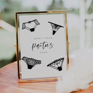 Drop Your Panties Here Sign, Lingerie Shower Sign, Bridal Shower Sign ...