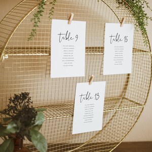 Seating Chart Template, Seating Card Template, Editable Seating Cards, Printable Seating Cards ...