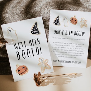 You&#39;ve Been Booed Sign, You&#39;ve Been Booed Halloween, You&#39;ve Been Booed Game, Neighbor Halloween Game, Editable Printable Booed Sign, Games