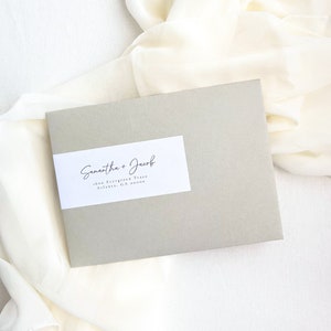 Wraparound Address Label Template, Wrap Label Template, Modern Wraparound Label Template, Wedding Envelope Wraparound Address Label | Olivia