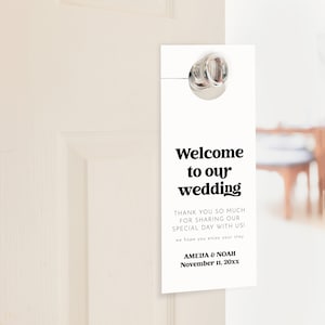 Retro Wedding Door Hanger Template, Editable Printable 70s Wedding Weekend Itinerary Door Hanger, 70s Retro Welcome Door Wedding CHARLI