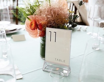 Minimalist Table Number Template, Modern Minimal Wedding Table Number, Simple Printable Table Number Template, Printable Wedding  | Harlow