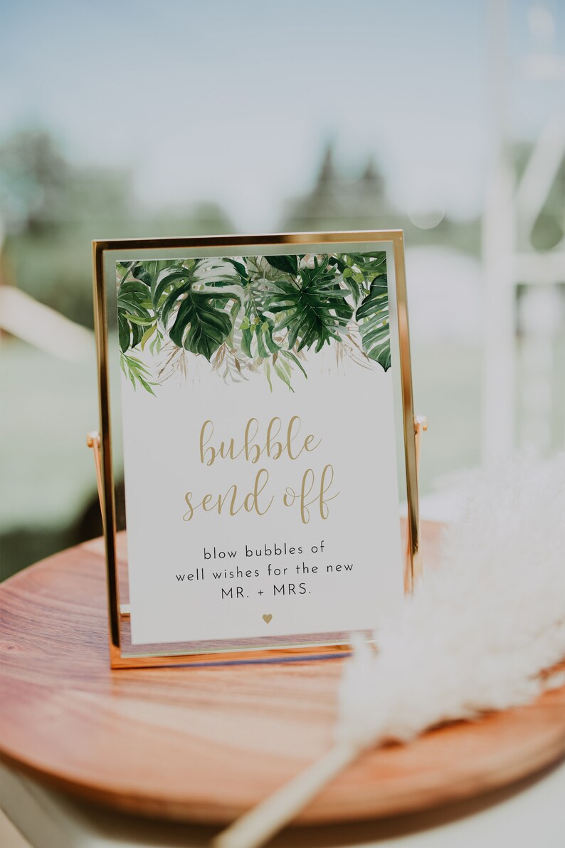 Bubble Send off Sign, Editable Printable Wedding Bubble Send off Sign ...