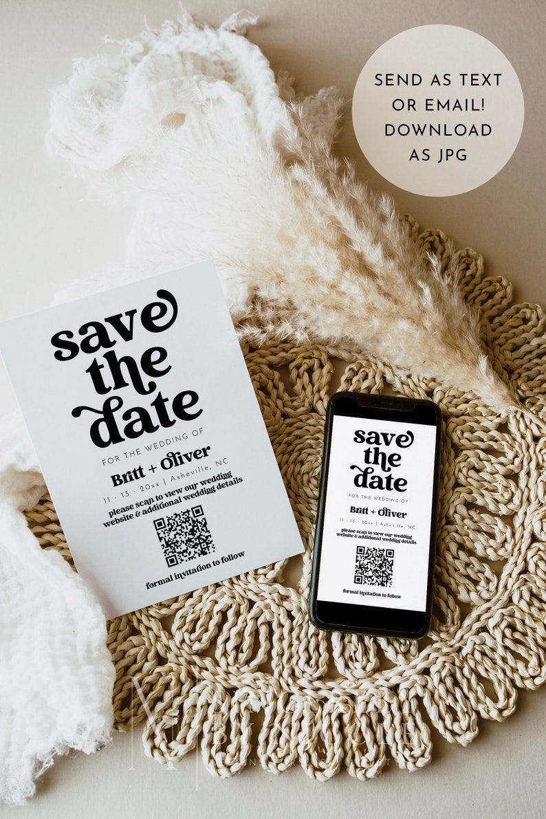 Charli QR Code Save The Date Template Text Save The Date Etsy Ireland charli-qr-code-save-the-date-template-text-save-the-date-etsy-ireland