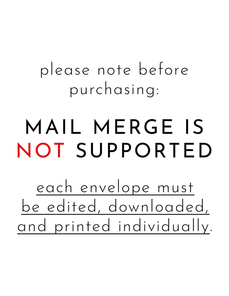 Printable Address Label Template Editable Recipient Address Etsy