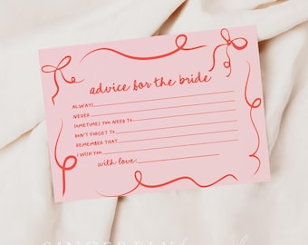 Bridal Shower Advice, Advice for the Bride Card, Advice Cards Bridal Shower, Hand Drawn Bridal Shower Advice Cards, Whimsical Bridal CARLY