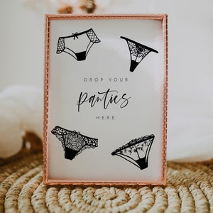Drop Your Panties Here Sign, Lingerie Shower Sign, Bridal Shower Sign ...