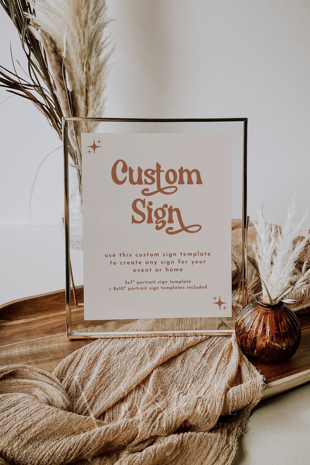 Editable Custom Sign, Printable Signs, Retro Sign Editable Printable ...