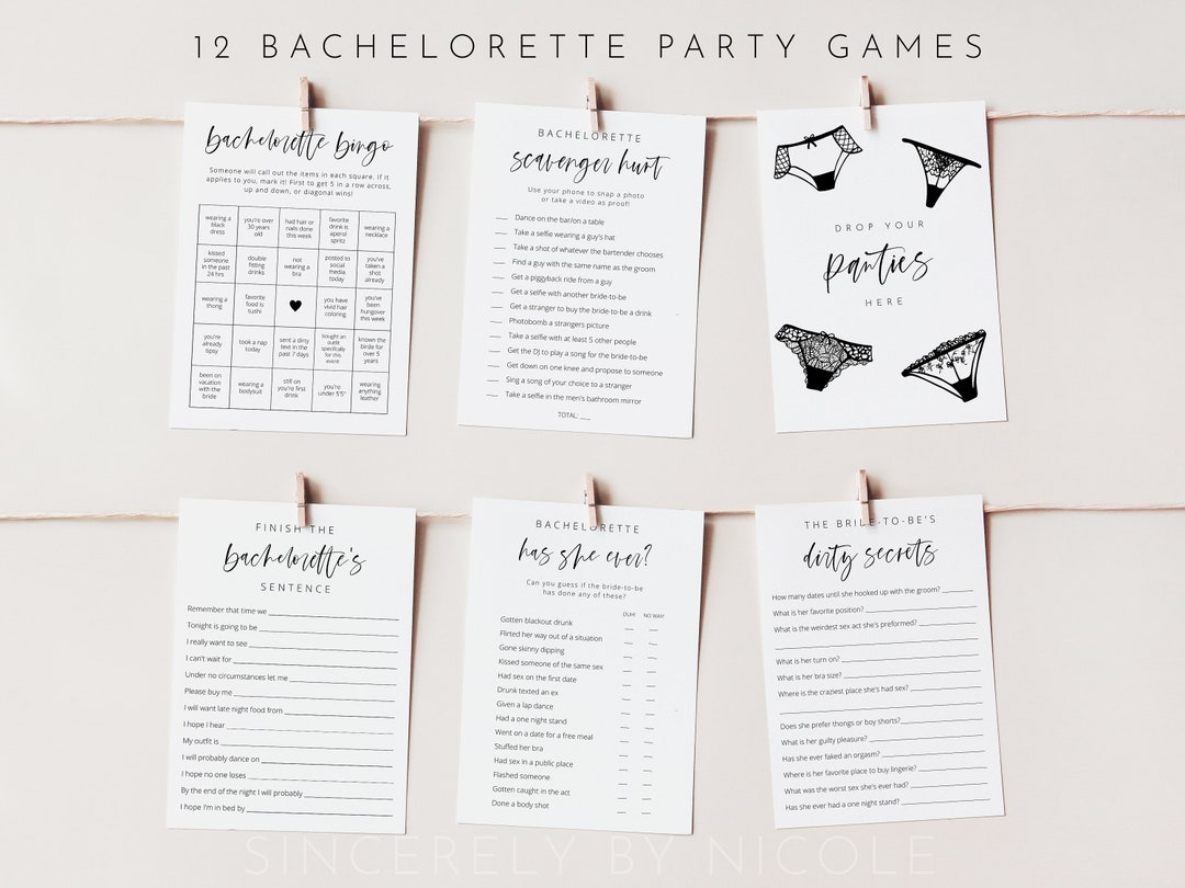Bachelorette Party Game Bundle, Editable Printable Bachelorette Party