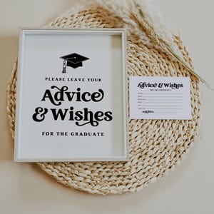 Graduate Advice Cards and Sign, Printable Graduation Advice Cards, Graduation Advice and Wishes, Graduation Party, Graduation Wishes CHARLI