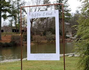 Photo Prop Frame Template, Photo Booth Frame, Photo Prop Frame Template Wedding, Wedding Photo Frame Prop, Printable Photo Prop | Harper