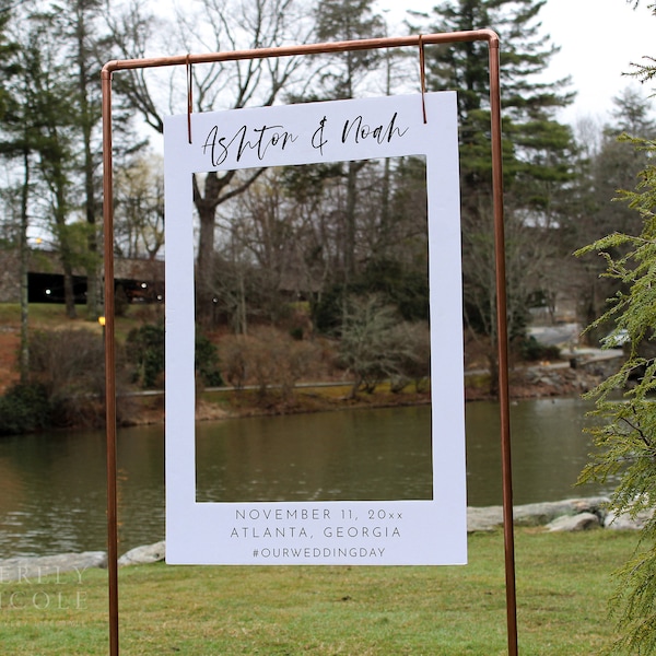 Photo Prop Frame Template, Photo Booth Frame, Photo Prop Frame Template Wedding, Wedding Photo Frame Prop, Printable Photo Prop | Harper