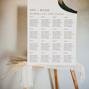 Gaia Modern Abstract Seating Chart Printable Seating Chart - Etsy