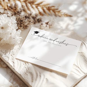 PRINTED & SHIPPED Advice Card For Graduate, Advice For The Grad Card, Graduation Advice Card, Advice And Wishes For Graduate Card | Olivia