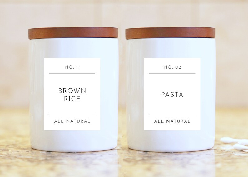 Editable Printable Minimalist Kitchen Labels Pantry Labels Etsy