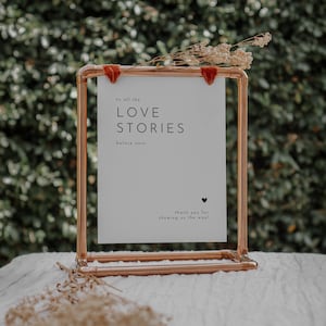 To All The Love Stories That Came Before Us, Generations Of Love Sign, Wedding Memorial Table Sign, Thank You Wedding Sign, Canva | Harlow
