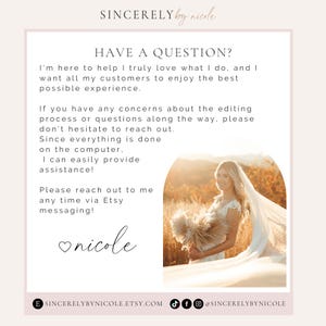 Support message for customizing digital templates. Reach out via Etsy for help with wedding invitations, event signage, or stationery design. Creator offers guidance to ensure a smooth editing and personalization process.