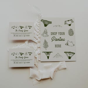 Camp Bachelorette Panty Game Afdrukbaar, Panty Game Card invoegen en ondertekenen, Camping Bachelorette Games, Canva Bachelorette Game | Carly