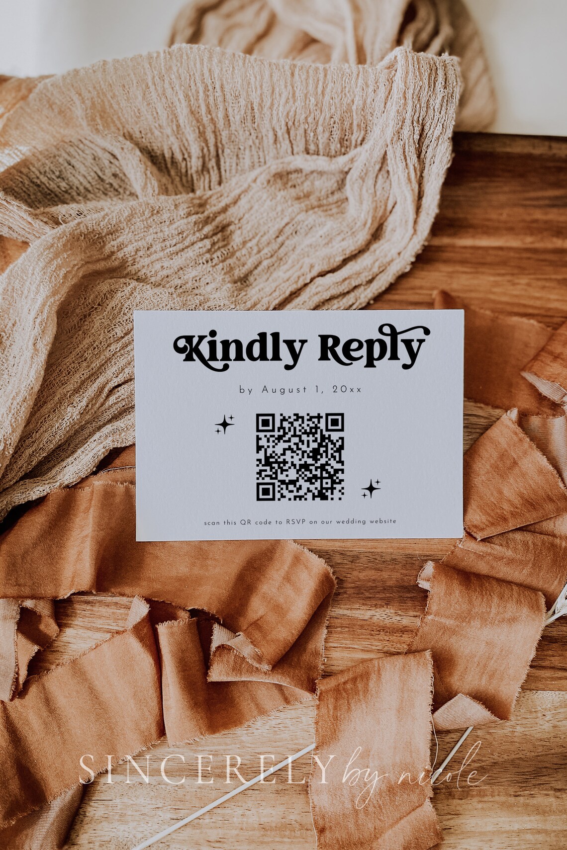 QR Code Response Card, QR Code RSVP Card Template, Qr Code Rsvp Card ...