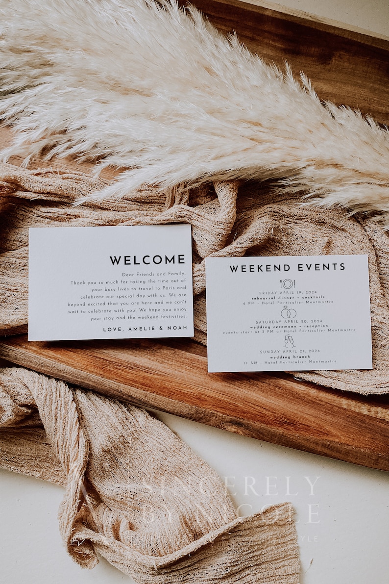 Wedding Itinerary Printable Wedding Itinerary Template - Etsy