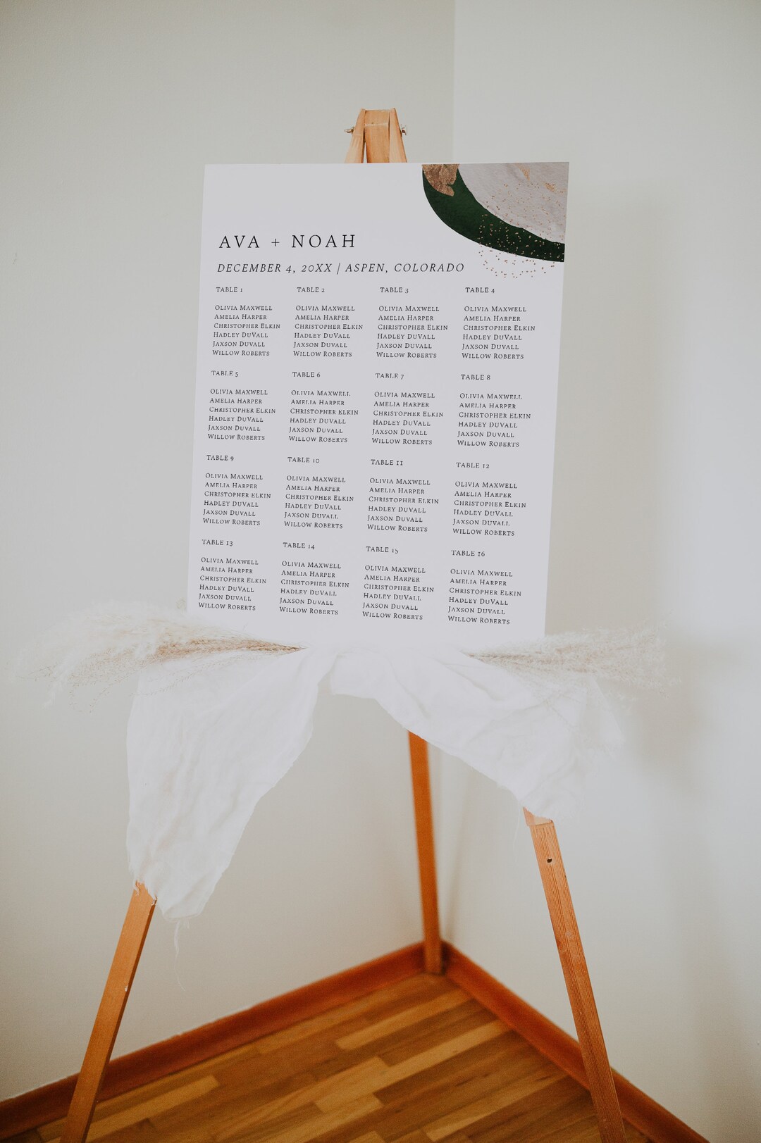 Gaia Modern Abstract Seating Chart Printable Seating Chart - Etsy