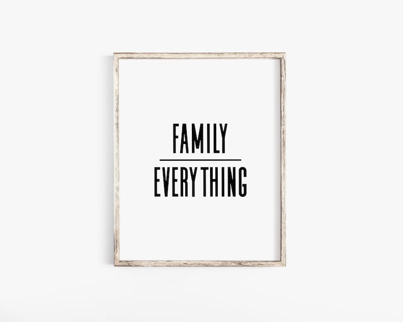 Family Over Everything Family Sign Family Print Living Room Etsy