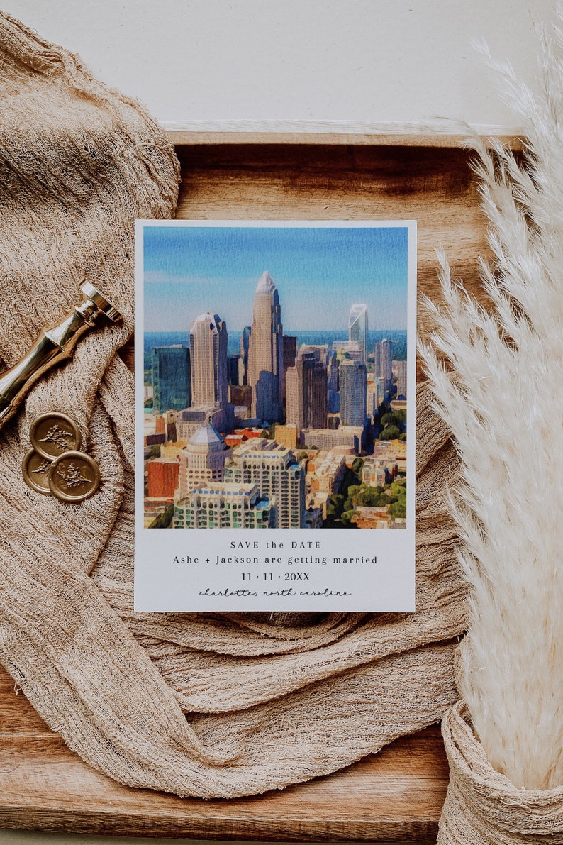 Journey Instant Download Charlotte Wedding Announcement Charlotte North Carolina Save The Date Printable North Carolina Save The Date