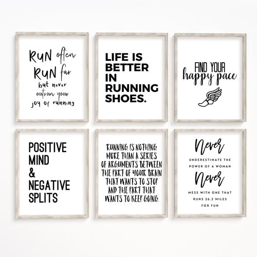 Running Quotes PRINTABLE Running Prints Gift for Runner - Etsy