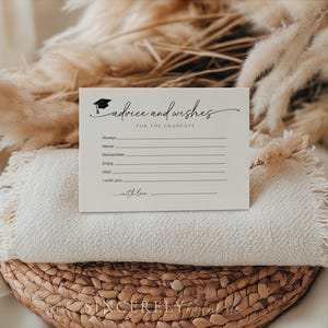 PRINTED & SHIPPED Advice Card For Graduate, Advice For The Grad Card, Graduation Advice Card, Advice And Wishes For Graduate Card | Olivia
